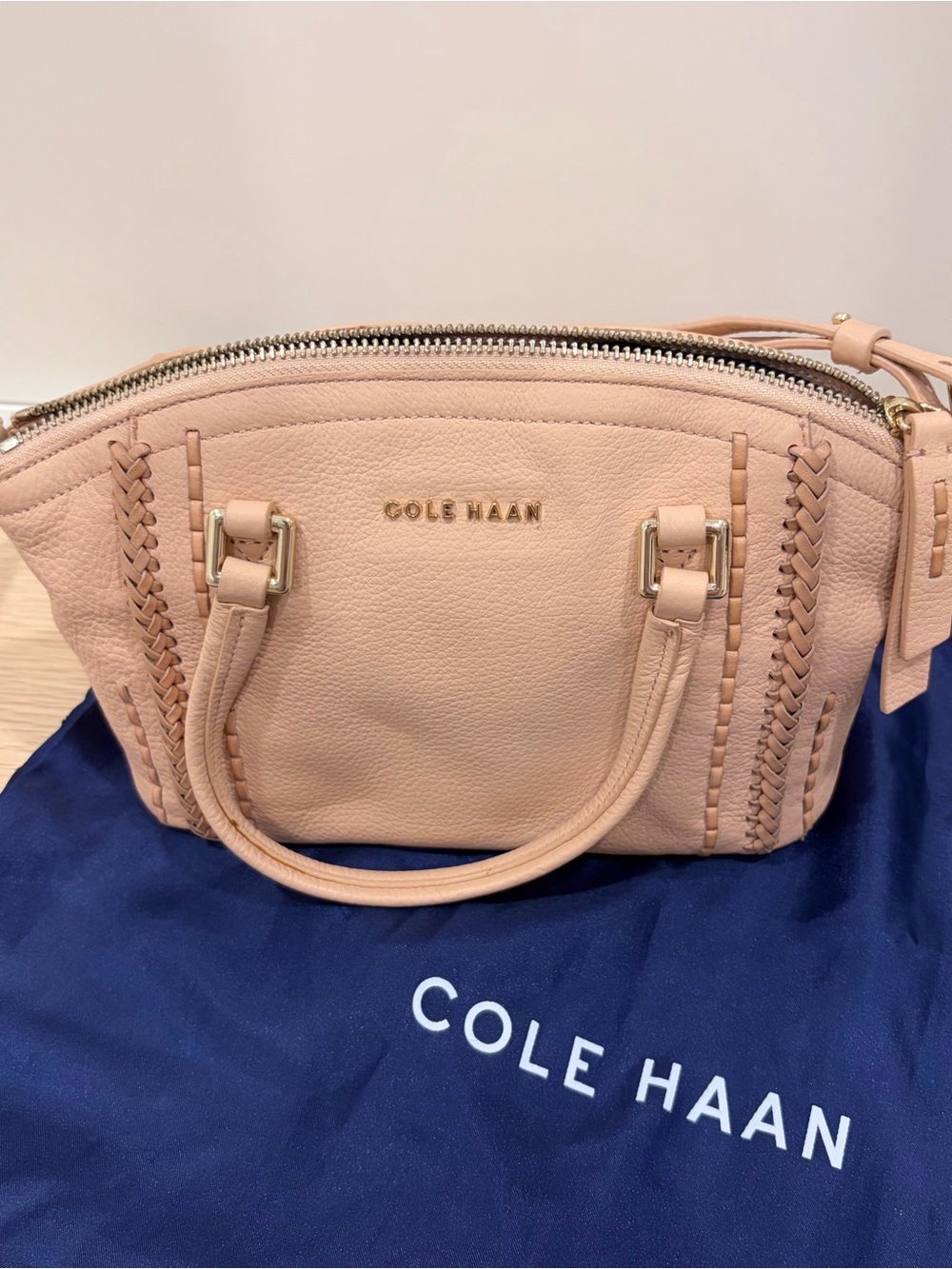 Cole Haan Blush Leather Satchel Bag